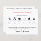 Papier Timeline Mariage d'icônes simples (Devant / Derrière)