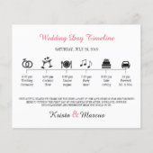 Papier Timeline Mariage d'icônes simples (Devant)