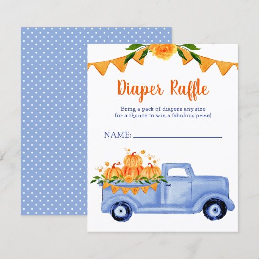 Papier Tirage au sort de couche pour Petit Garçon Citroui (Devant / Derrière)