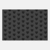 Papier Tissu Coeurs Noir et Gris HAMbyWG (Devant)
