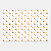 Papier Tissu Foxes Peach Watercolor (Devant 3)