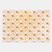 Papier Tissu Foxes Peach Watercolor (Devant)