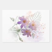 Papier Tissu Violet Fleur sauvage (Devant 3)