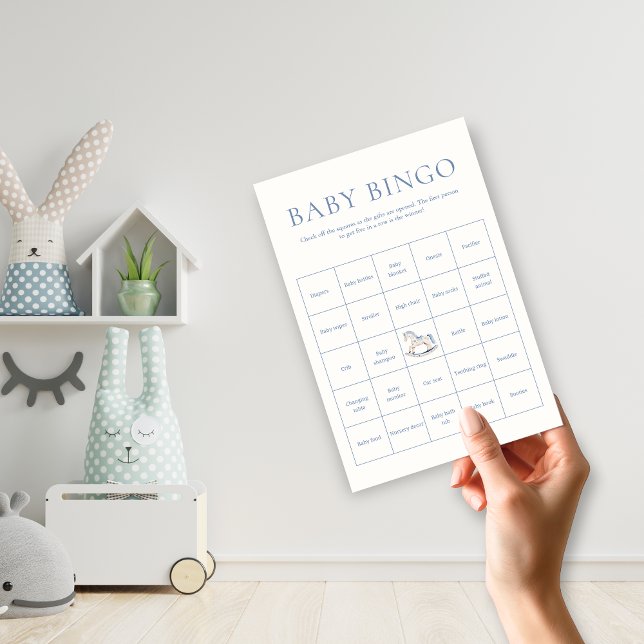 Papier Toile De Jouy Baby Shower Blue Bow Boy Activity (Toile De Jouy Baby Shower Blue Bow Boy Activity)