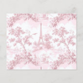 Papier Toile de Jouy Bow advice and wishes bridal card (Dos)