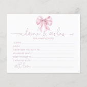 Papier Toile de Jouy Bow advice and wishes bridal card (Devant)