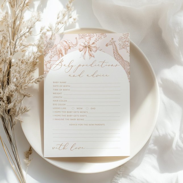 Papier Toile de Jouy Jungle Predictions and advice card (Créateur téléchargé)