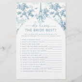 Papier Toile de Jouy Paris Qui connaît la mariée meilleur (Devant)