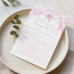 Papier Toile de Jouy Qui connaît maman meilleur jeu