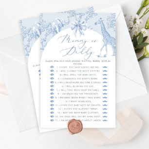 Papier Toile Safari Mommy ou papa jeu de baby shower