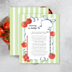 Papier Tomate - maman ou papa jeu de baby shower
