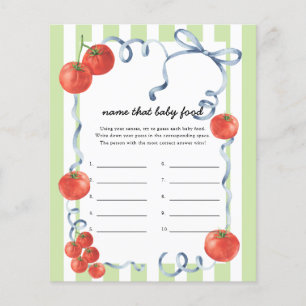 Papier Tomate - Nom que bébé Alimentation jeu de douche