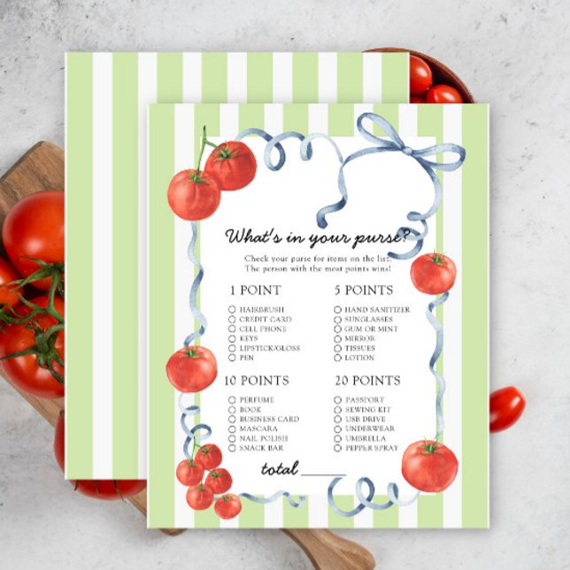Papier Tomate - Qu'y a-t-il dans votre jeu de baby shower (Créateur téléchargé)