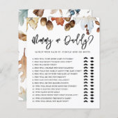 Papier Tomber dans l'amour Automne Baby shower maman ou p (Devant / Derrière)