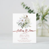 Papier Tomber dans l'amour budget nuptiale invitation dou (Debout devant)