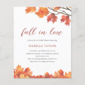 Papier Tomber dans l'amour | Invitation de la douche nupt (Devant)