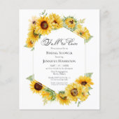 Papier Tomber dans l'amour tournesol nuptiale Invitations (Devant)