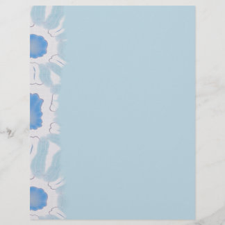 Papier Tons de bleu Floral Retro Motif Abstrait