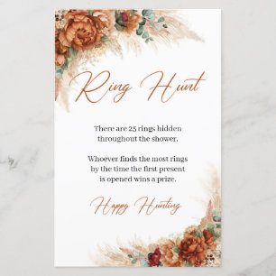 Papier Tons rouillés brûlé orange pampas herbe Ring Hunt