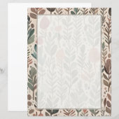 Papier Tons terre botanique (Devant / Derrière)