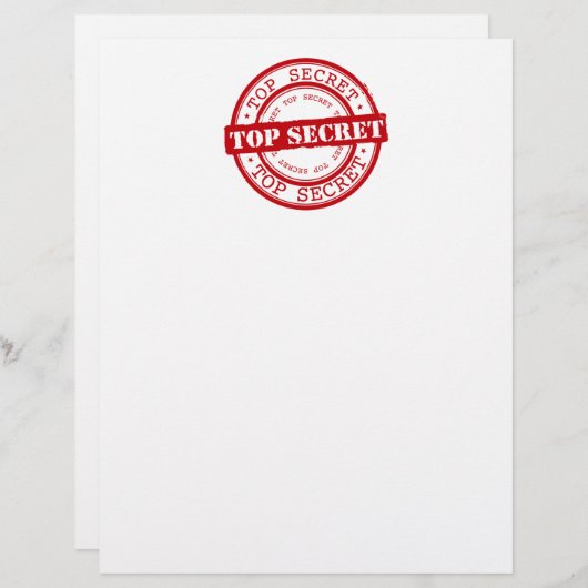 Papier Top Secret (Devant / Derrière)
