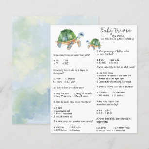 Papier Tortue de mer - Bébé Quiz Jeu de Baby Shower