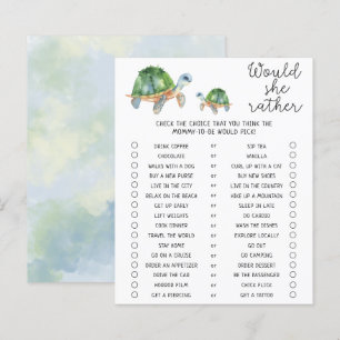 Papier Tortue de mer - Elle préfère le jeu Baby shower