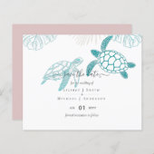 Papier Tortues de mer Mariage Art moderne (Devant / Derrière)