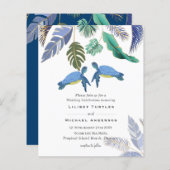 Papier Tortues de mer Mariage bleu jaune (Devant / Derrière)