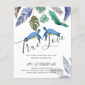 Papier Tortues de mer Mariage bleu jaune (Devant)