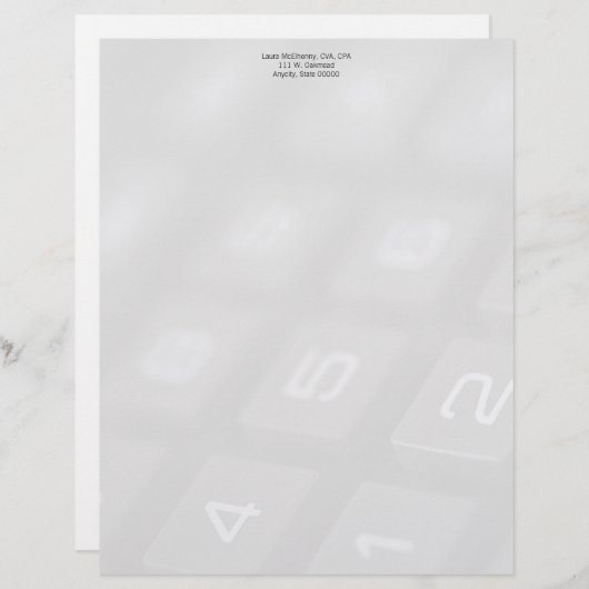 Papier Touches numériques sur la calculatrice s'effacent (Devant / Derrière)