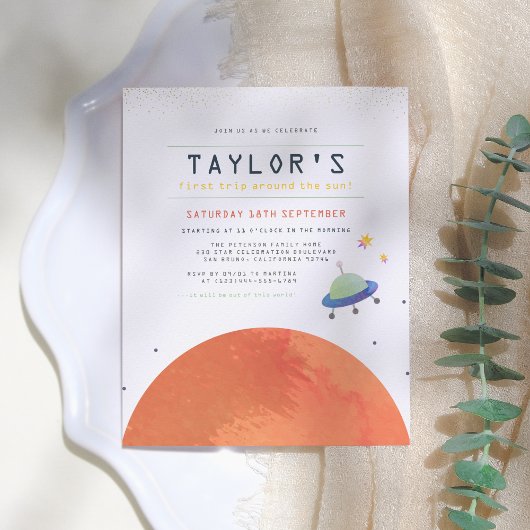 Papier Tour du Soleil | Budget Space Boy Anniversaire