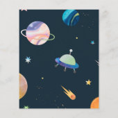 Papier Tour du Soleil | Budget Space Boy Anniversaire (Dos)