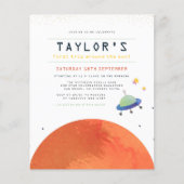 Papier Tour du Soleil | Budget Space Boy Anniversaire (Devant)