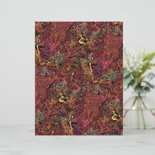 Papier Tourbillon de marbre d'automne 8,5 x 11 pouces pap (Debout devant)