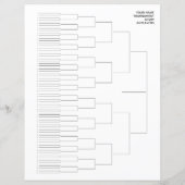 Papier Tournament draw template paper sheet for 64 player (Dos)