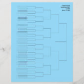 Papier Tournament draw template paper sheet for 64 player (Devant)