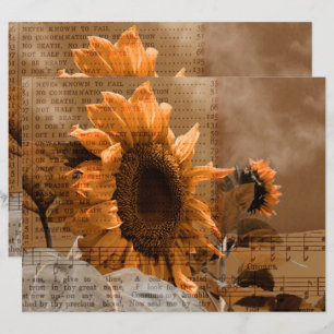 Papier Tournedos Jaune Géant des Tournesols Hymne Musique