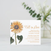 Papier Tournée automne | Invitation de douche nuptiale (Debout devant)