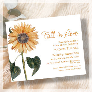 Papier Tournée automne Invitation de douche nuptiale