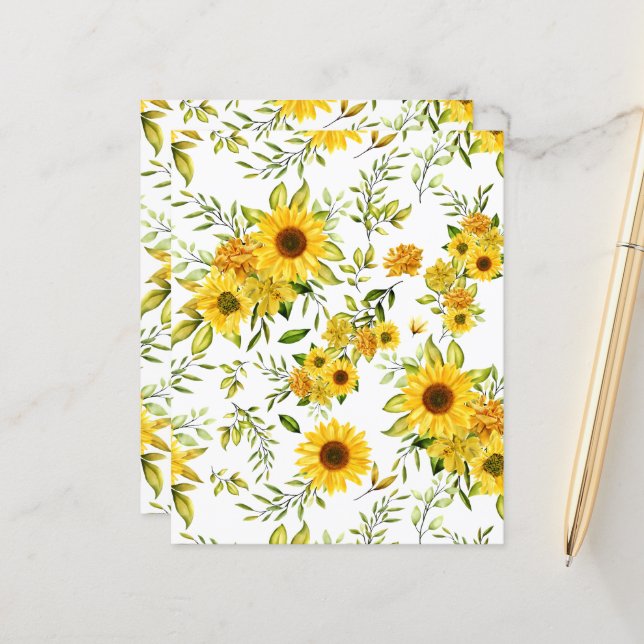 Papier Tournesol 8 (Devant/Arrière en situation)