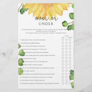 Papier Tournesol au-dessus ou en dessous du jeu de baby s