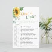 Papier Tournesol D'Aquarelle Au-Dessus Ou Sous Le Jeu De (Debout devant)