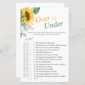 Papier Tournesol D'Aquarelle Au-Dessus Ou Sous Le Jeu De (Devant / Derrière)