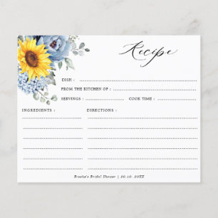 Papier Tournesol Dusty Bleu Ardoise Peony Floral Recette