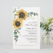 Papier Tournesol Floral Eucalyptus Mariage de verdure (Debout devant)