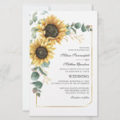 Papier Tournesol Floral Eucalyptus Mariage de verdure (Devant)