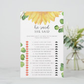 Papier Tournesol Il dit qu'elle a dit jeu de douche nupti (Debout devant)