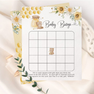 Papier Tournesol miel ours Baby jeu de bingo