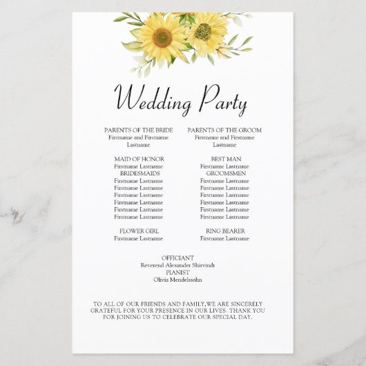 Papier Tournesol Or Géométrique Rustique Mariage élégant (Dos)